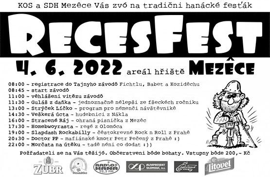 V sobotu 4.6. zahrajeme na festivalu RecesFest v Náklu u Olomouce
