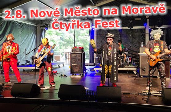 V sobotu 2.8. vystoupíme na festivalu Čtyřka Fest v Novém Městě na Moravě