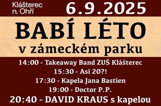 V sobotu 6.9. vystoupíme v Klášterci nad Ohří