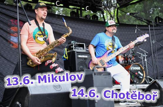 V pátek 13.6. vystoupíme v Mikulově a v sobotu 14.6. zavítáme do Chotěboře