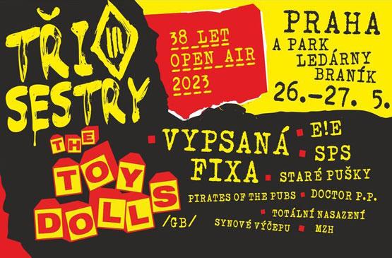 V sobotu 27.5. se představíme na festivalu Tři sestry 38 let open air v pražském Braníku