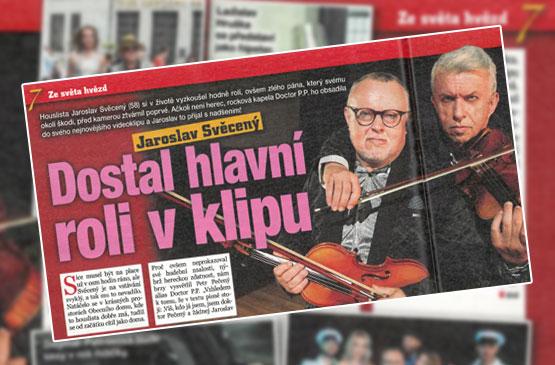 Reportáž z natáčení klipu v časopise Sedmička