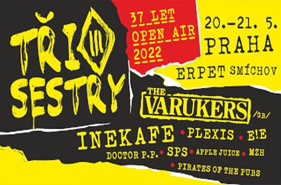V sobotu 21.5. vystoupíme na festivalu Tři sestry 37 let open air na pražském Smíchově