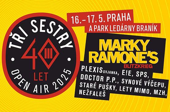 V sobotu 17.5. vystoupíme na festivalu Tři sestry 40 let open air v pražském Braníku
