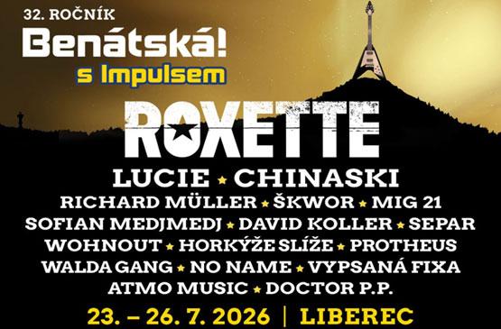 Od čtvrtka 23.7. do neděle 26.7. se v Liberci uskuteční 32. ročník festivalu Benátská! s Impulsem, na kterém se také představíme