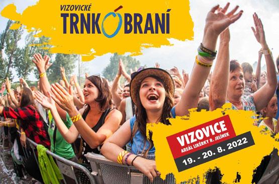 V pátek 19.8. nás čeká další akce na Moravě, od 18 hod. zahrajeme na festivalu Vizovické Trnkobraní