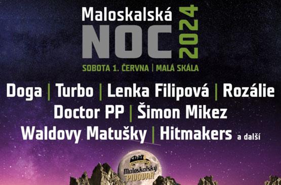 V sobotu 1.6. zahrajeme na festivalu Maloskalská noc 2024